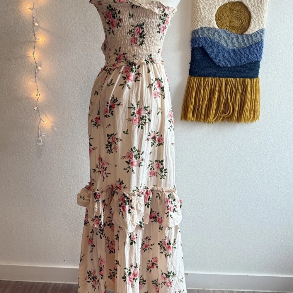 Happy x Nature Women’s XS Dress smocked Floral Boho By Kate Hudson - Picture 5 of 10